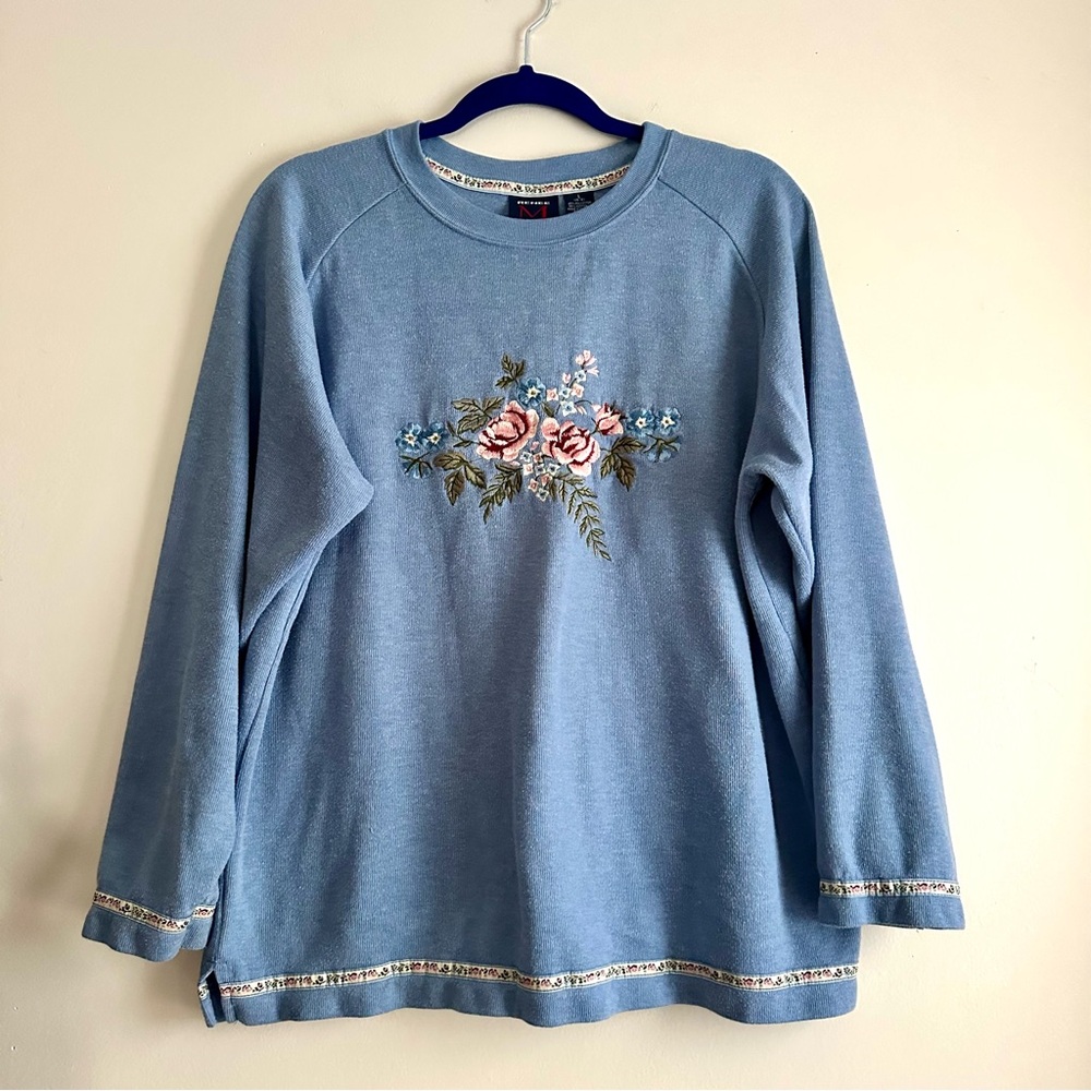 Vintage Renee Sport‎ Floral Embroidered Sweater
